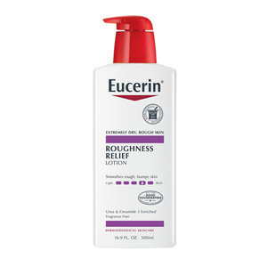 Eucerin Roughness Relief Body Lotion, Smoothes Rough, Bumpy Skin, 16.9 Oz