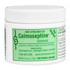 Calmoseptine Ointment Jar for Soothing and Protecting Irritated Skin 2.5Oz (71g)