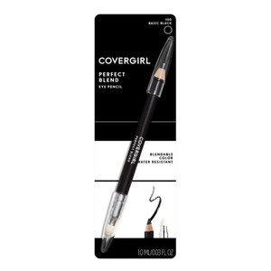 CoverGirl Perfect Blend Eye Pencil 100 Basic Black for Defining and Enhancing Eyes 0.03Oz (1.0ml)