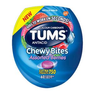 Tums Antacid Chewy Bites Assorted Berries Chewable Tablets, 60 Ea Tums Antacid Chewy Bites Assorted Berries Chewable Tablets, 60 Ea