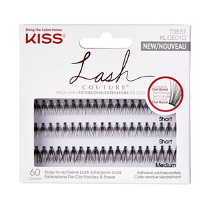 Kiss Lash Couture Faux Lash Extensions Venus Clusters, 60 Ea