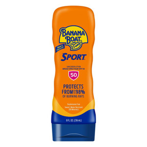 Banana Boat Ultra Sport Sunscreen Lotion SPF 50 Plus Protects from Burning Rays 8Oz (236ml)