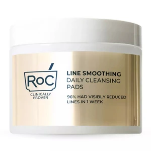 Roc Line Smoothing Daily Cleansing Pads Reduce Wrinkles and Pores 28Ea