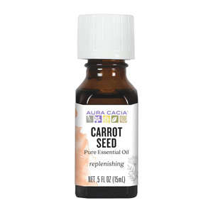 Aura Cacia Essential Oil Carrot Seed Anti-Aging Replenishing Treatment 0.5Oz (15ml)