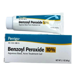 Perrigo 10 Percent Benzoyl Peroxide Gel for Acne Treatment 2.1Oz (60g)