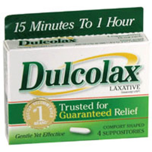 Dulcolax 10 Mg Laxative Suppositories, Comfort Shaped - 4 Ea Dulcolax 10 Mg Laxative Suppositories, Comfort Shaped - 4 Ea