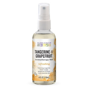 Aura Cacia Aromatherapy Mist Tangerine and Grapefruit Room and Body Uplifting Spray 4Oz (118ml)