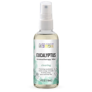 Aura Cacia Room and Body Mist Clearing Eucalyptus Refreshing Aromatherapy Spray 4Oz (118ml)