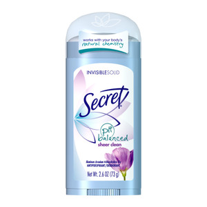 Secret Anti-Perspirant Invisible Solid Deodorant, Sheer Clean - 2.6 Oz Secret Anti-Perspirant Invisible Solid Deodorant, Sheer Clean - 2.6 Oz