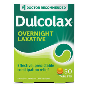 Dulcolax Stimulant Laxative Comfort Coated Tablets Over Night Relief, 50 Ea