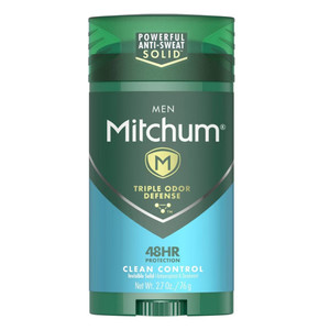 Mitchum Men Clean Control Invisible Solid Antiperspirant and Deodorant 2.7Oz (76g)