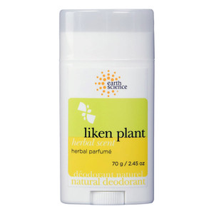 Earth Science Liken Plant Natural Deodorant Herbal Parfume for Odor Protection 2.45Oz (70g)