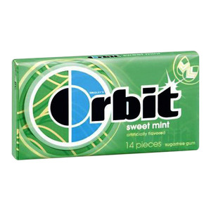 Wrigleys Orbit Sugar Free Chewing Gum, Sweet Mint - 14 Pieces, 12 Pack