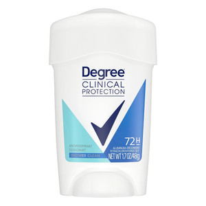 Degree Women Clinical Protection Antiperspirant and Deodorant Soft Solid Shower Clean Sweat and Odor Protection Stick 1.7Oz (48g)