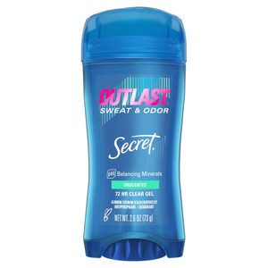 Secret Outlast Antiperspirant And Deodorant Clear Gel, Unscented, 2.6 Oz Secret Outlast Antiperspirant And Deodorant Clear Gel, Unscented, 2.6 Oz