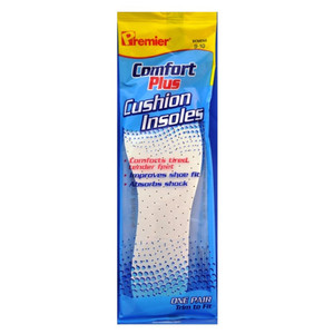 Premier Size 9-10 Comfort Plus Cushion Insoles for Women 1Pair