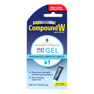 Compound W Wart Remover, Maximum Strength, Fast Acting Gel, 0.25 Oz Compound W Wart Remover, Maximum Strength, Fast Acting Gel, 0.25 Oz