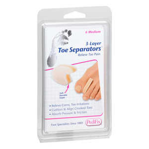 Pedifix 3-Layer Toe Separators, Medium, 6 ea Pedifix 3-Layer Toe Separators, Medium, 6 ea