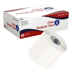 Dynarex Clear Surgical Tape Rolls 2 In X 10 Yds for Holding Dressings 6Ea
