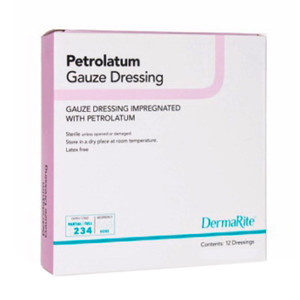 DermaRite Industries Petrolatum Impregnated Gauze Dressing for Healing 3 x 9 in 12Ea DermaRite Industries Petrolatum Impregnated Gauze Dressing for Healing 3 x 9 in 12Ea