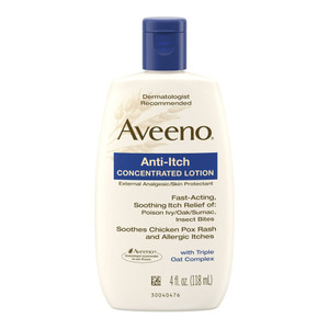 Aveeno Anti Itch Concentrated Lotion for Soothing and Relieving Itchy Irritated Skin 4Oz (118ml)