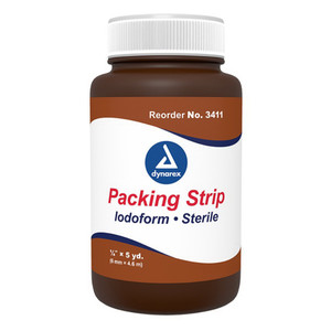 Dynarex Sterile Idoform Packing Strip 1/4 inch x 5 yds