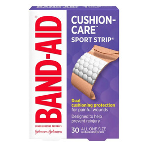Band Aid Extra Wide Sport Strip Help Prevent Reinjury 30Ea