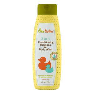 Olive Babies 3 in 1 Conditioning Shampoo and Body Wash Sulfate Free 14Oz (414ml)