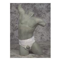 Sportaid Double Adjustable And Removable Hernia Truss For Men, White With Waist Size: 41-46 Inches, Large - 1 Ea