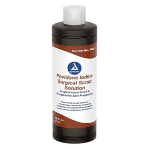 Dynarex Povidone Iodine Surgical Scrub Antiseptic Solution 16Oz (473ml)