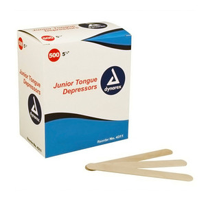 Dynarex Tongue Depressor Non-Sterile Junior - 500 Ea