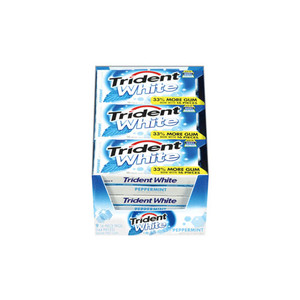 Trident White Sugar Free Peppermint Gum - 16 Ea, 9 Pack