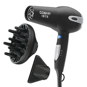Conair 1875 Watt Soft Touch Tourmaline Ceramic 2-In-1 Styler Hair Dryer, Black, 1 Ea