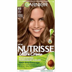 Garnier Nutrisse Permanent Creme Haircolor #63 Light Brown, 1 Ea Garnier Nutrisse Permanent Creme Haircolor #63 Light Brown, 1 Ea