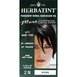 Herbatint Permanent Herbal Haircolor Gel With Aloe Vera #2N Brown - 4.56 Oz