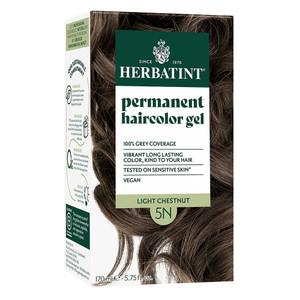 Herbatint 5N Light Chestnut Permanent Haircolor Gel for Grey Coverage and Natural Shine 5.75Oz (170ml)