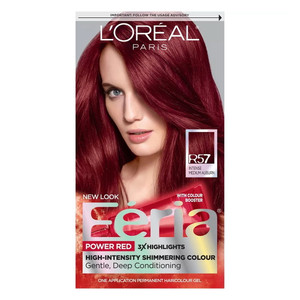 Loreal Paris Feria Power Reds Permanent Hair Color, R57 Intense Medium Auburn - 1 Ea