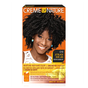 Creme of Nature Moisture Rich Hair Color with Shea Butter Conditioner C10 Jet Black 1Ea