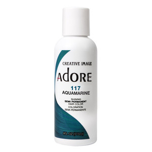Adore Semi Permanent Hair Color 117 Aquamarine Alcohol and Ammonia Free 4Oz (118ml)