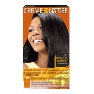Creme of Nature C11 Natural Black Moisture Rich Hair Color with Shea Butter Conditioner 1Ea