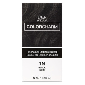 Wella Color Charm Liquid Hair Color 1N Black for Gray Coverage 1.42Oz (42ml)