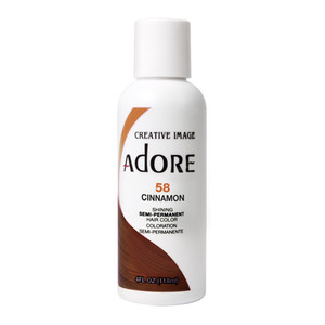 Adore Semi Permanent Hair Color 58 Cinnamon Alcohol and Ammonia Free 4Oz (118ml)