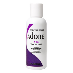 Adore Semi-Permanent Haircolor #114 Violet Gem, 4 Oz Adore Semi-Permanent Haircolor #114 Violet Gem, 4 Oz