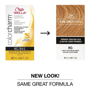 Wella Color Charm Permanent Liquid Hair Color 8G Light Golden Blonde 1.42Oz (42ml)