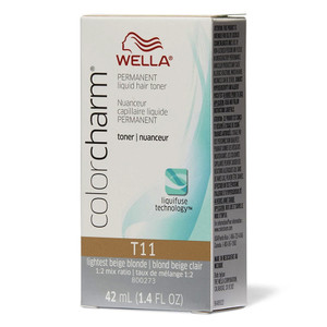 Wella Color Charm Liquid Permanent Toner T11 Lightest Beige Blonde, 1.4 Oz Wella Color Charm Liquid Permanent Toner T11 Lightest Beige Blonde, 1.4 Oz