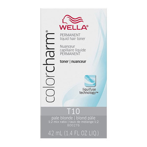 Wella Color Charm Permanent Liquid Hair Toner, T10 Pale Blonde, 1.4 Oz Wella Color Charm Permanent Liquid Hair Toner, T10 Pale Blonde, 1.4 Oz
