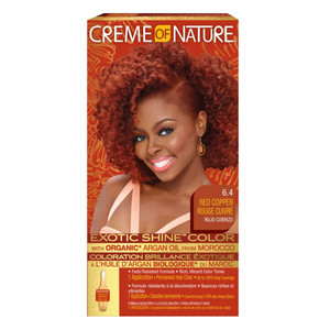Creme of Nature Exotic Shine Hair Dye 6.4 Red Copper with Argan Oil for Vibrant Long Lasting Color 1Ea
