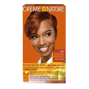 Creme of Nature Moisture Rich Hair Dye C32 Spiced Red for Vibrant Long Lasting Color 1Ea