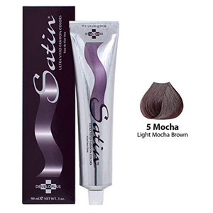 Developlus Satin Hair Color 5 Mocha Light Brown Vibrant Color Formula 3Oz (90ml)