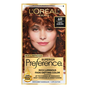 Loreal Superior Preference Hair Color, 6R Light Auburn, 1 Ea